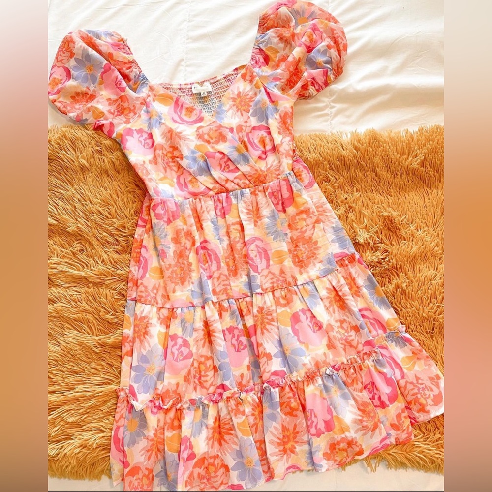 Floral ruffled dress